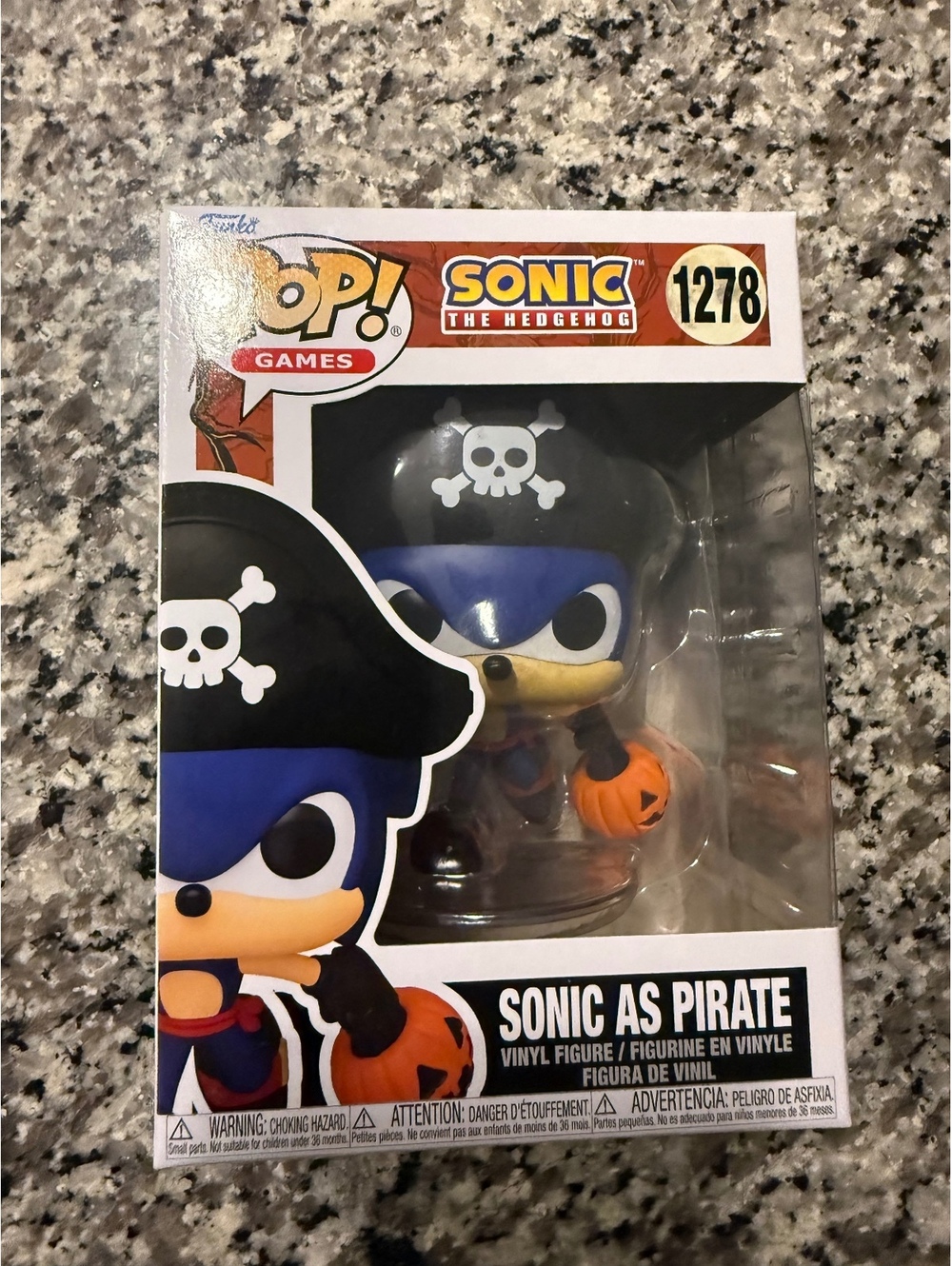 Funko Pop! Games Sonic as Pirate #1278 Halloween SEGA Vinyl Figure NM